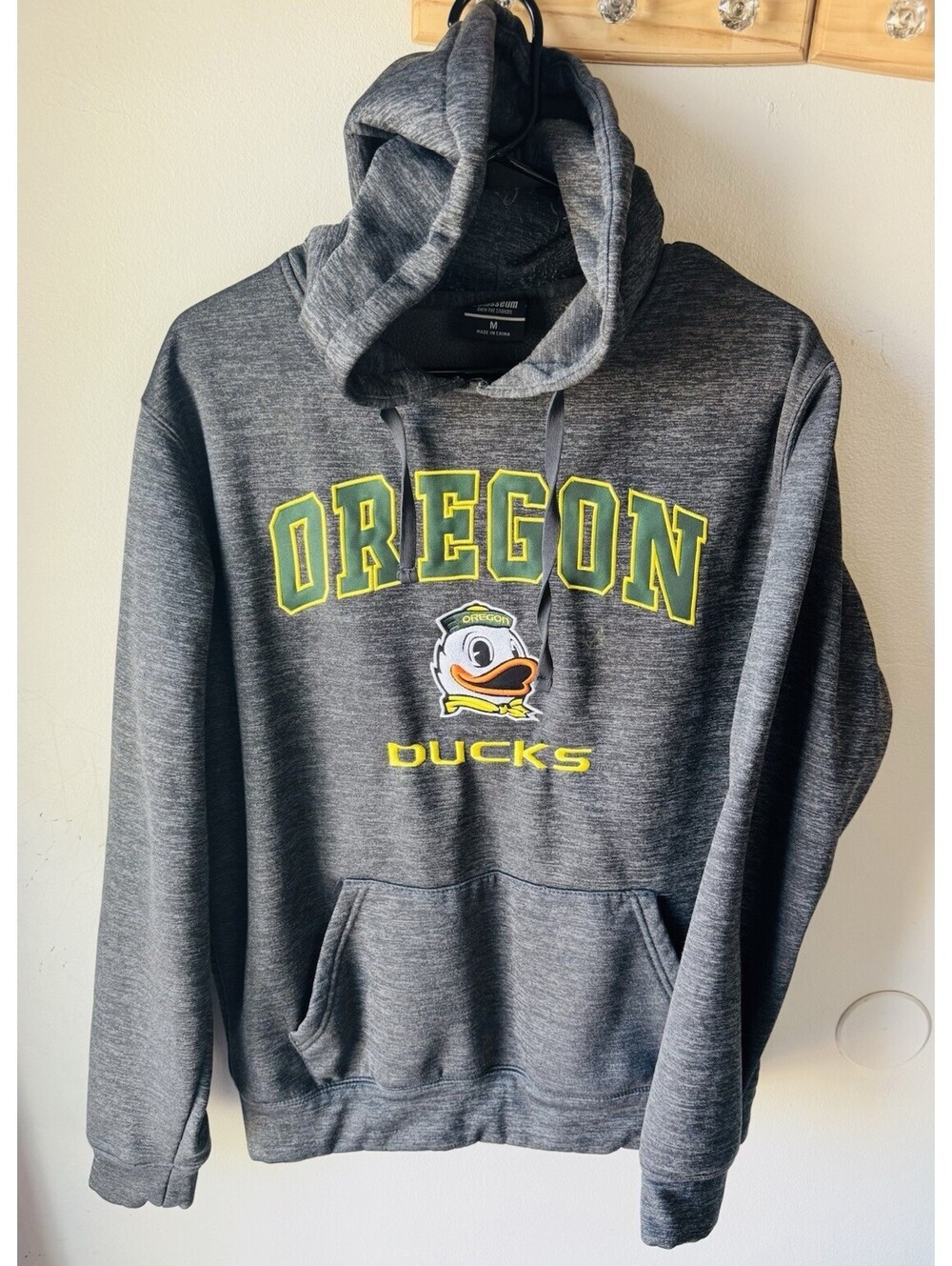 Oregon Ducks Pullover Hoodie Mens Large Green NCAA Football Colosseum Sweatshirt